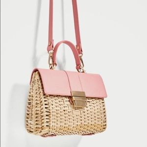 Zara woven crossbody bag